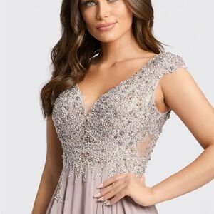 Mac Duggal Vintage Lilac Beaded Gown